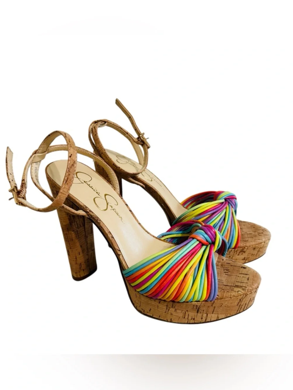 Jessica Simpson Immie Rainbow Platform Sandals